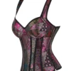 Corset violet à bretelles motifs orientaux