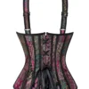 Corset violet à bretelles motifs orientaux