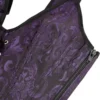 Corset violet à motifs baroques et bretelles