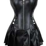 Ensemble corset et jupe simili cuir noir (6) Ensemble corset et jupe simili cuir noir