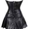 Ensemble corset et jupe simili cuir noir (7) Ensemble corset et jupe simili cuir noir