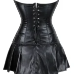 Ensemble corset et jupe simili cuir noir (7) Ensemble corset et jupe simili cuir noir
