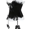 Guêpière corset en velours noir Black Christmas