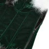 Guêpière de Noël en velours vert émeraude