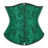Serre-taille vert émeraude et noir à motifs baroque