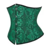 Serre-taille vert émeraude et noir à motifs baroque