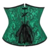 Serre-taille vert émeraude et noir à motifs baroque