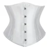 Corset serre-taille de mariée en satin blanc (1) Corset serre-taille de mariée en satin blanc