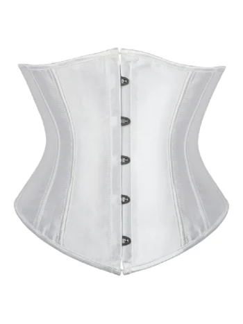 Corset serre-taille de mariée en satin blanc