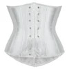Corset serre-taille de mariée en satin blanc (2) Corset serre-taille de mariée en satin blanc