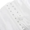 Corset serre-taille de mariée en satin blanc (4) Corset serre-taille de mariée en satin blanc