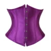 Corset sous poitrine violet en satin (1) Corset sous-poitrine violet en satin