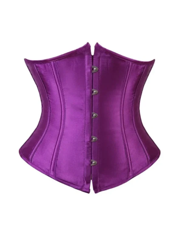 Corset sous poitrine violet en satin (1) Corset sous-poitrine violet en satin