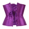 Corset sous poitrine violet en satin (2) Corset sous-poitrine violet en satin